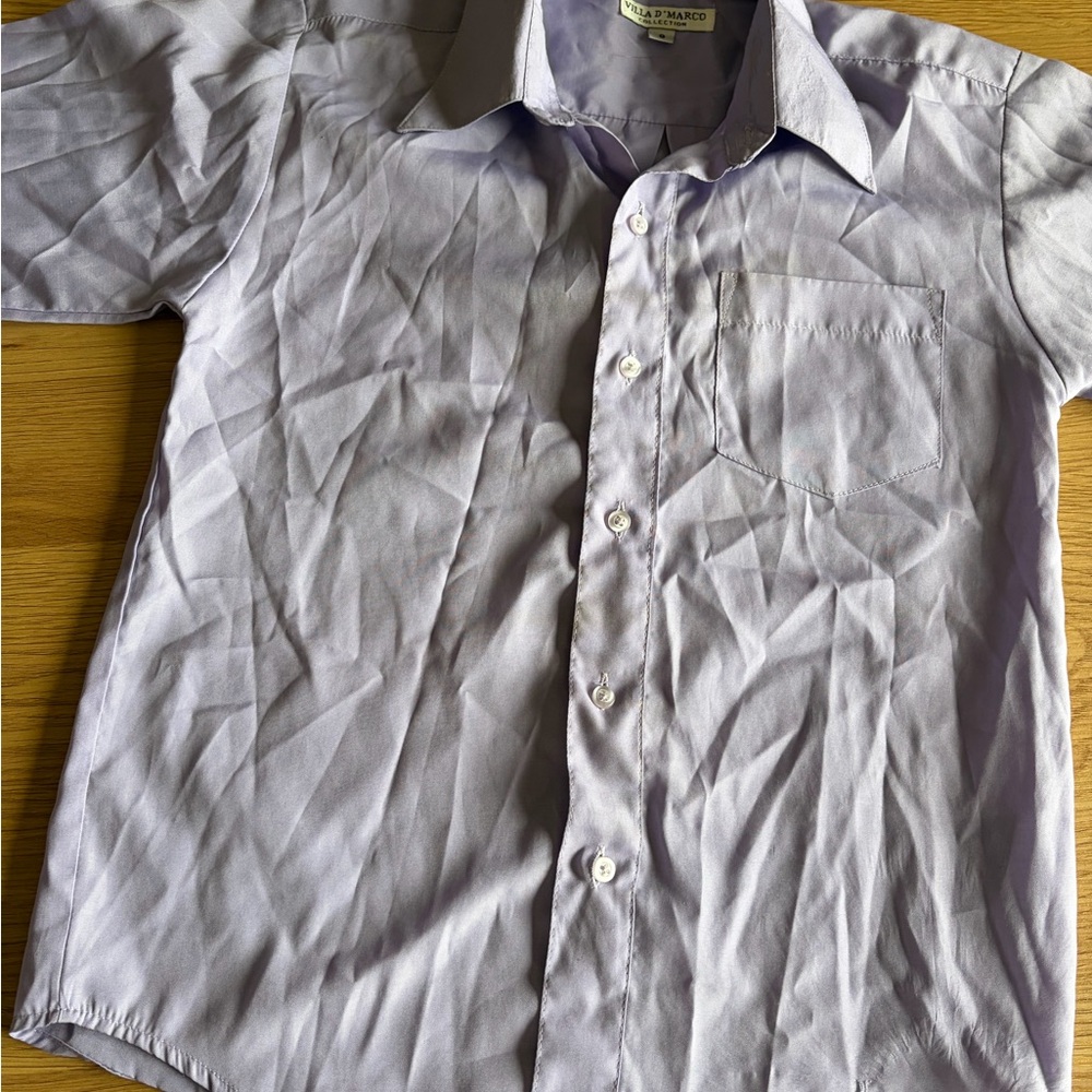 Giorgio Armani Men's Light Purple Button Down Shirt